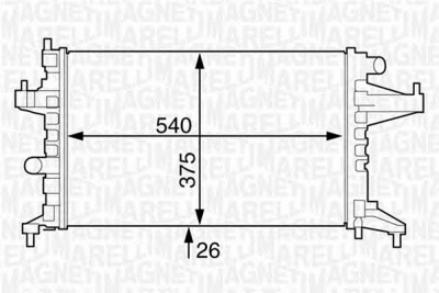 MAGNETI MARELLI 350213830000 -  Радиатор, охлаждение двигателя